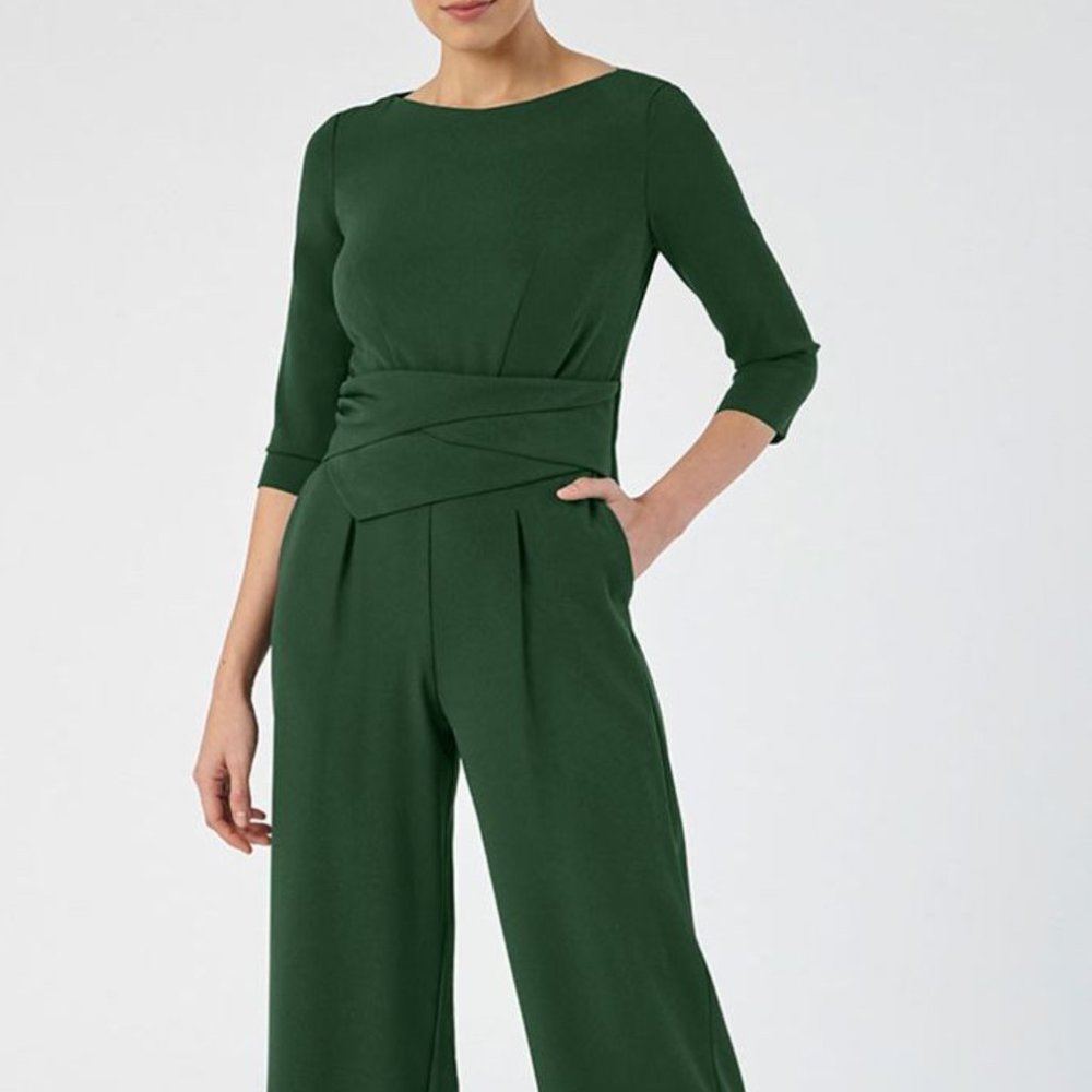 The Fold London Elegant Green Jumpsuit